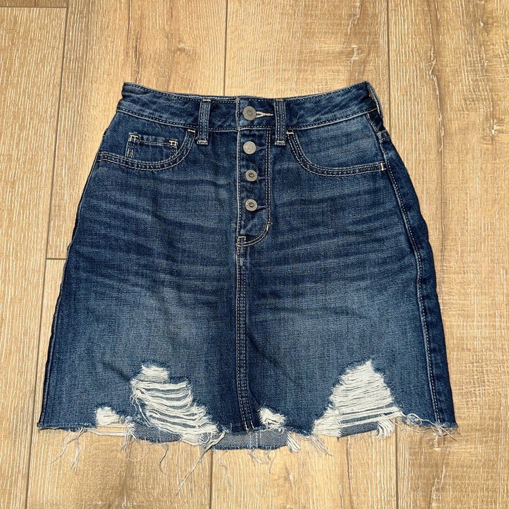 Hollister High Rise Jean Skirt
